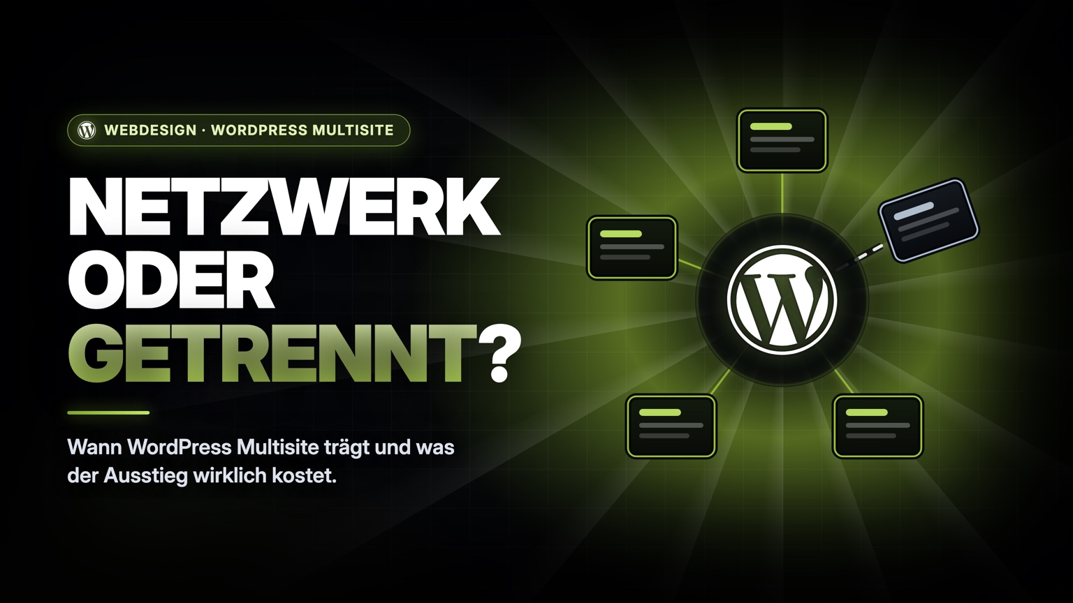 Schaubild zur Entscheidung zwischen WordPress Multisite und getrennten Installationen